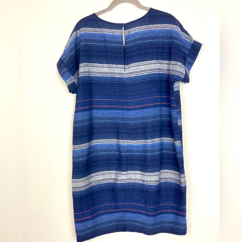 Old Navy NWOT stunning linen cotton Striped Dress Southwestern Vibe